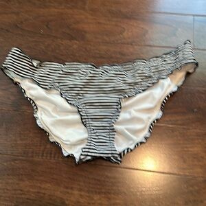 VS striped cheeky ruffle bikini bottom